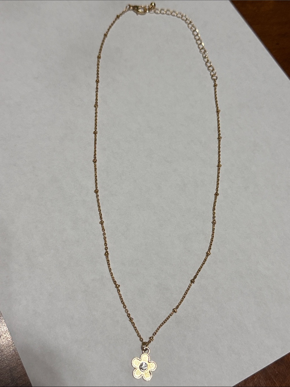 Gold Plated Flower Pendant Necklace From Anthropologie!!🔥🔥🔥 - Picture 2 of 13